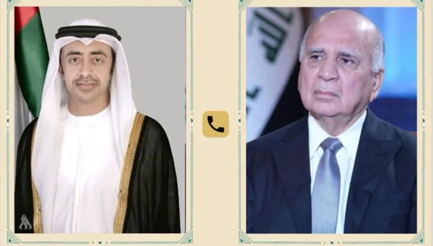 العراق والإمارات يبحثان العلاقات الثنائية والتطورات الإقليمية وسبل التهدئة
